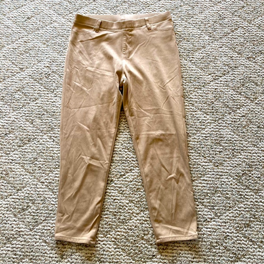 5/$15 Faded Glory Tan Knit Jeggings Medium (8-10)